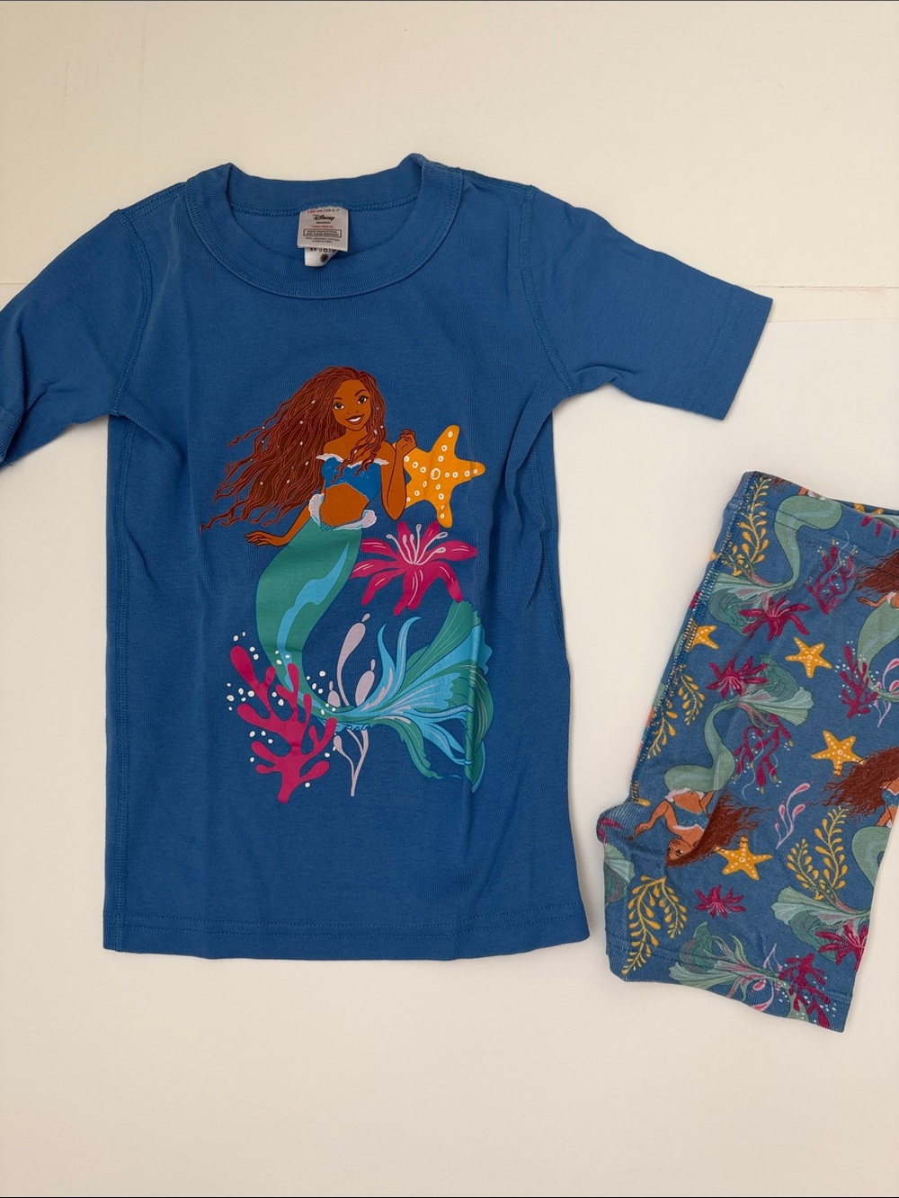 Hanna Andersson Blue Mermaid Graphic Pajama Set